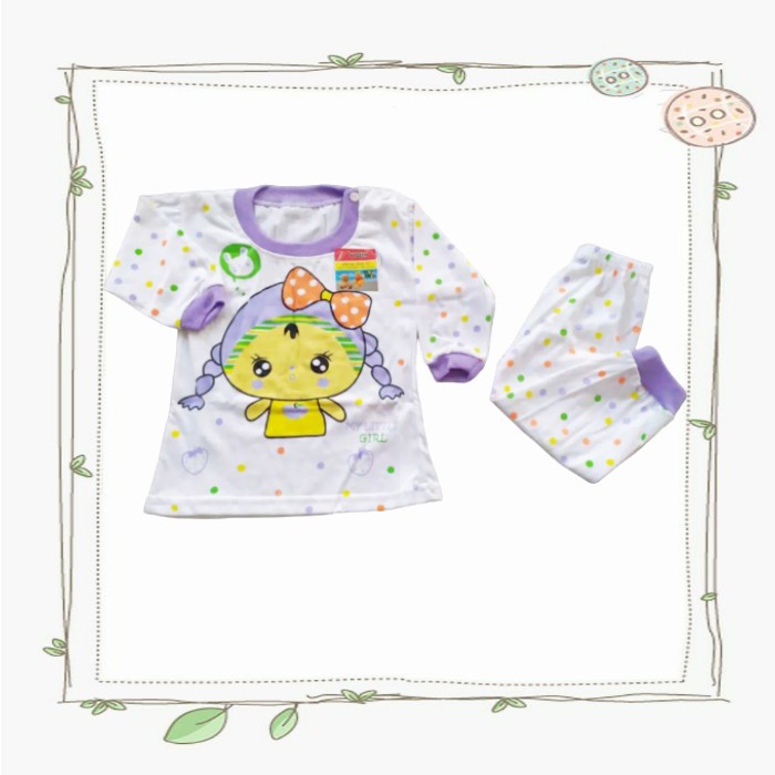 Setelan Baju Tidur Anak Motif Cewe Kepang