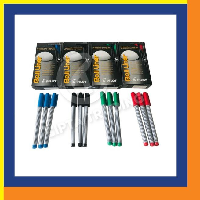 

pqd--256 Marker - Pilot - Medium point Ball Liner BL-5M (1 Dozen) - Hitam
