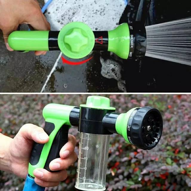 Wash Water Spray Gun 8 Mode High Pressure Busa Kepala Selang Air cuci motor mobil , taman, kebun dll