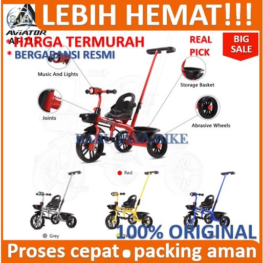 Tricycle Aviator AT-115 Sepeda Anak Roda 3 Sepeda Roda 3