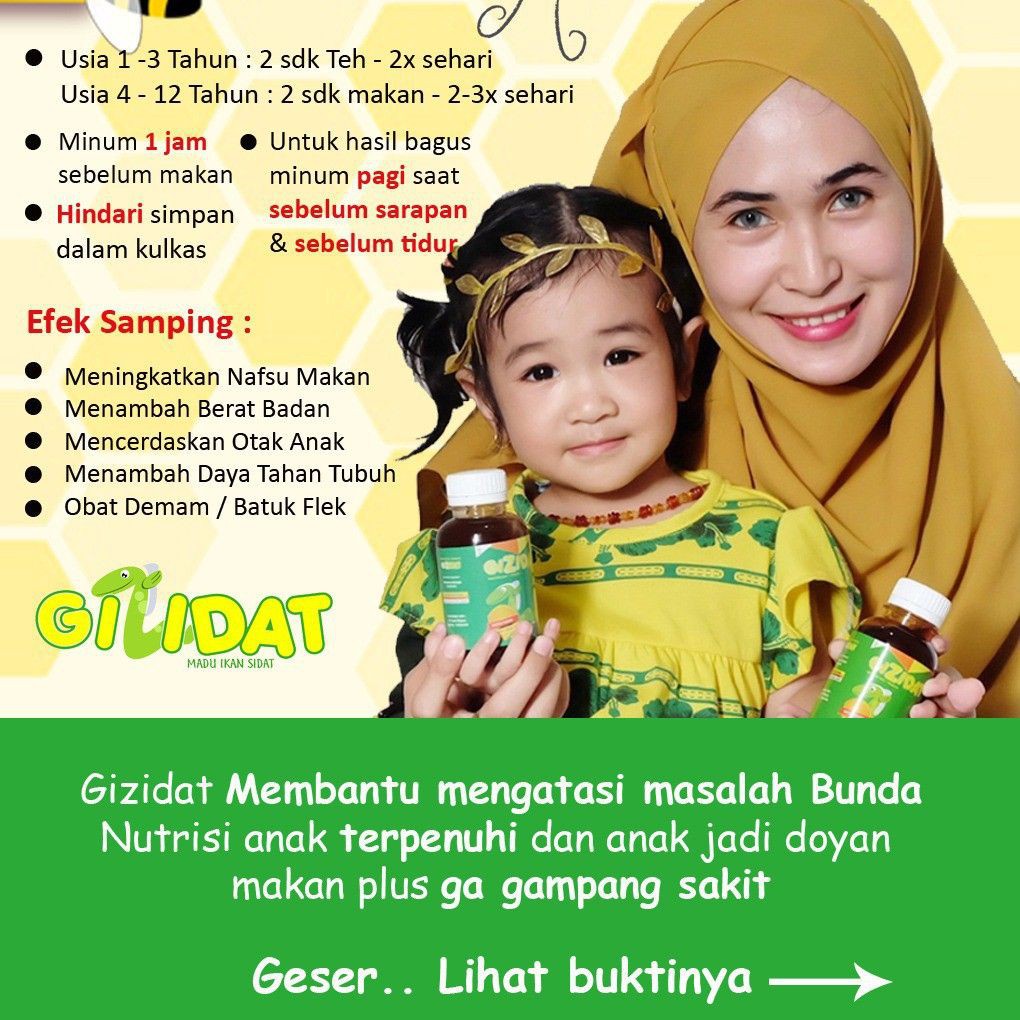 MADU GIZIDAT Penambah Nafsu Makan | GIZIDAT 130ml