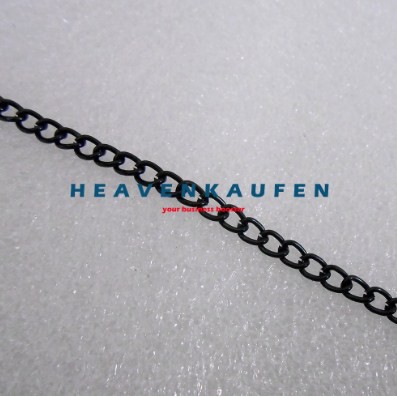 Stok terbaru Rantai Kecil Lebar 4 mm Hitam Meteran Untuk Rantai Dompet, Variasi Clutch/Tas Variasi F