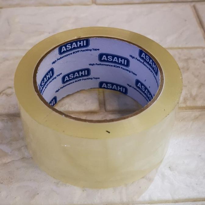 

+++++] Isolasi Lakban ASAHI BENING 4.8 cm 100 Yard Solasi Kardus Tape Bening