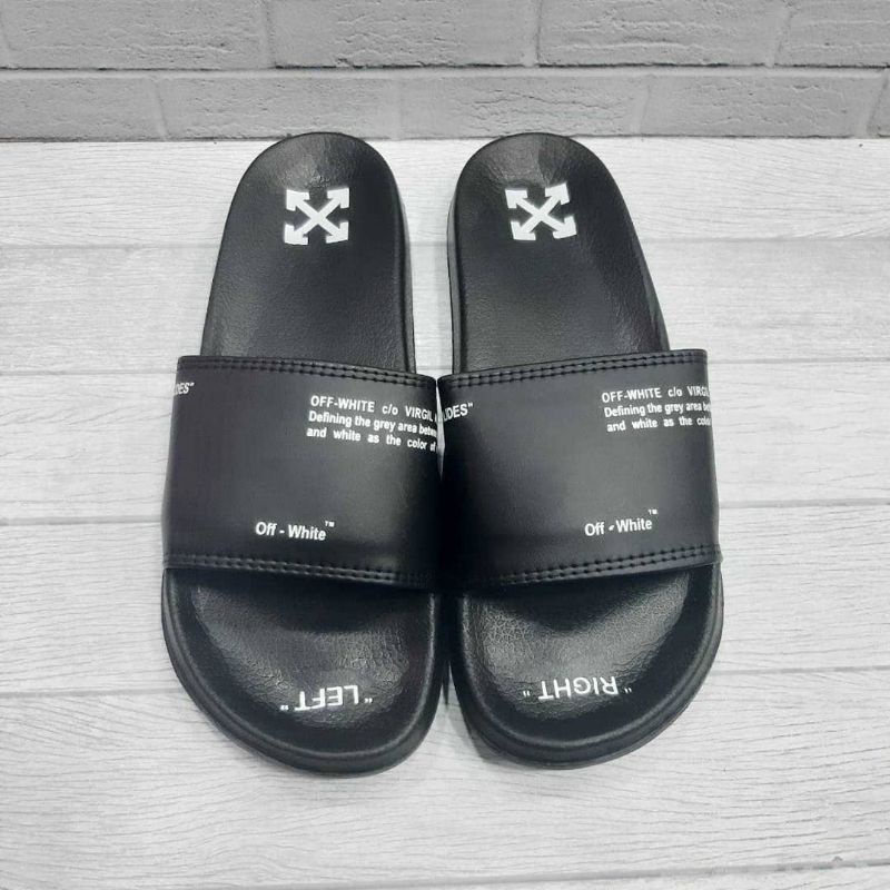 Sandal Slop Pria X Offwhite Maxslide Gen x/sandal slop X offwhite Maxslide Gen x wanita kekinian Maxslide GEN X/ Sandal Selop Murah-Offwhite
