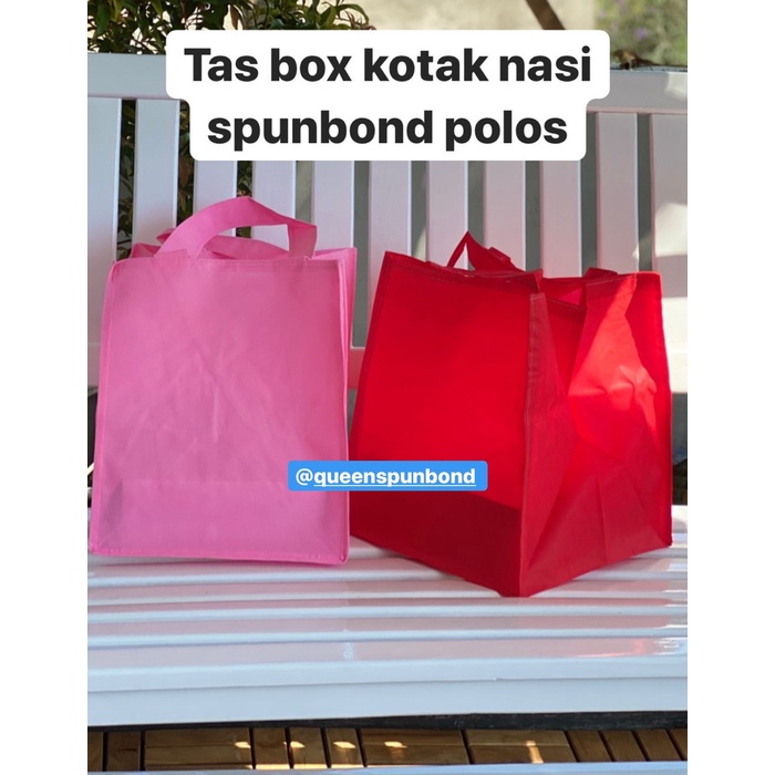 

NEW Tas box nasi spunbond polos ukuran 22