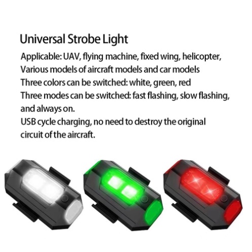Lampu Flash 7 Warna Rechargeable Untuk Modifikasi Motor