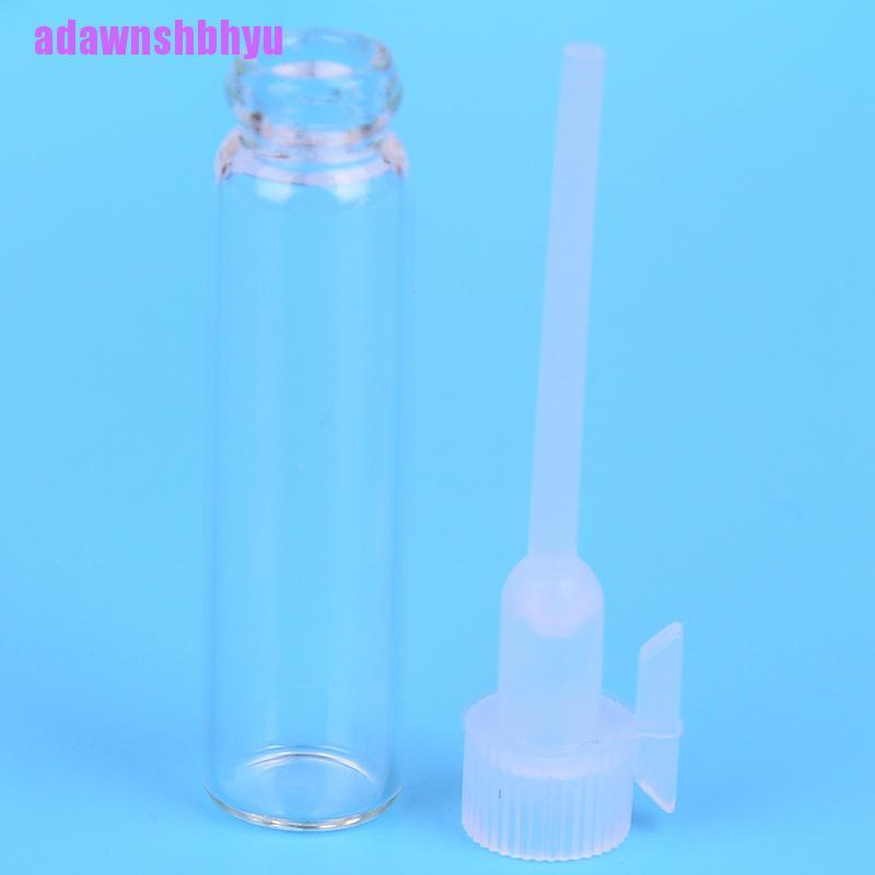 10 / 50Pcs Botol Kaca Kosong mini 1ml Untuk Parfum Cair Laboratorium