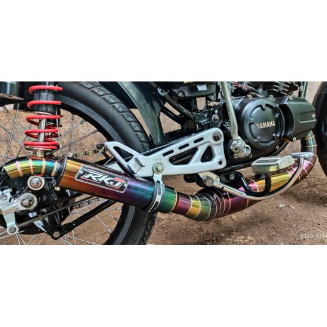 Knalpot RX-KING kolong kobra super PRO pelangi garing gurih power gahar RKJ racing