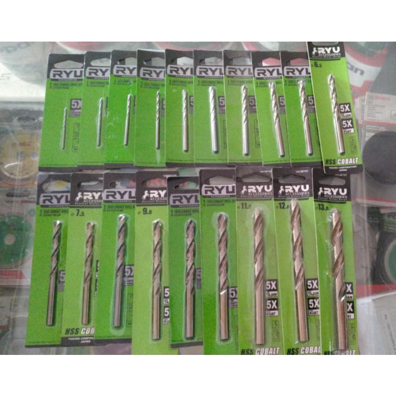 RYU Mata Bor Besi HSS Cobalt