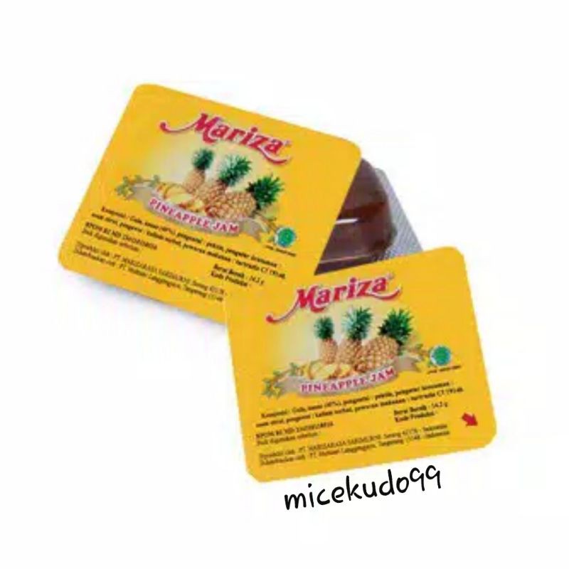

MARIZA PINEAPPLE JAM PORTION PACK 100 PCS SELAI NANAS