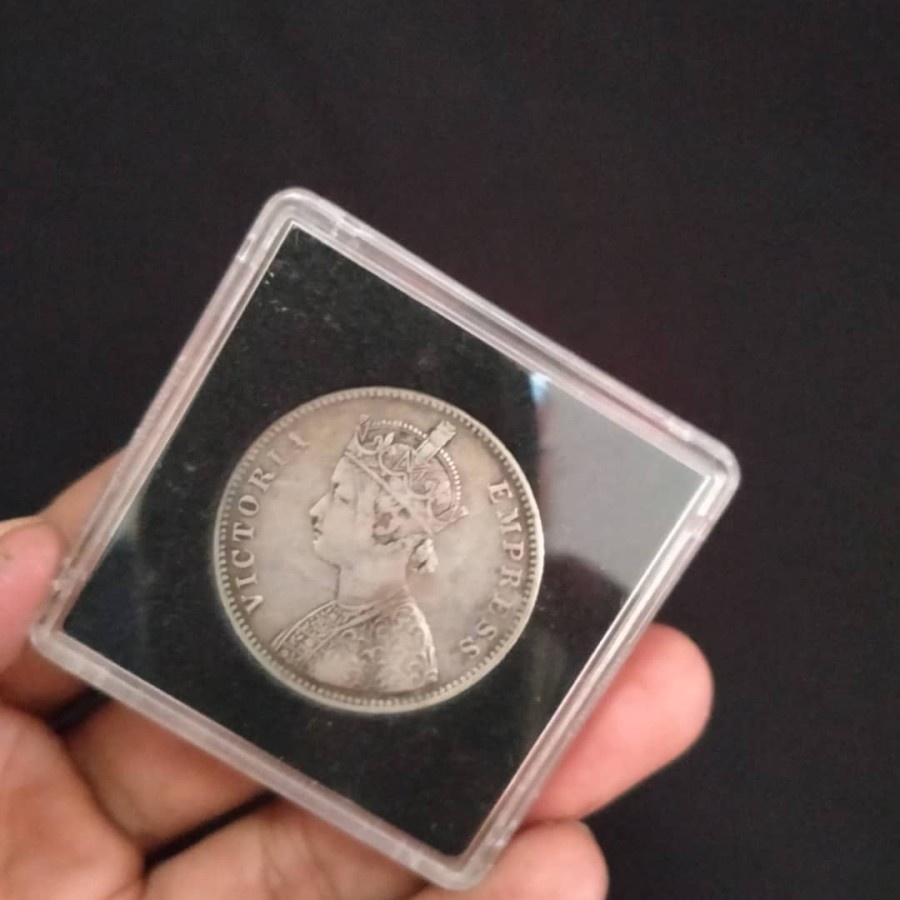 Koin Kuno British India Victoria One Rupee 1883