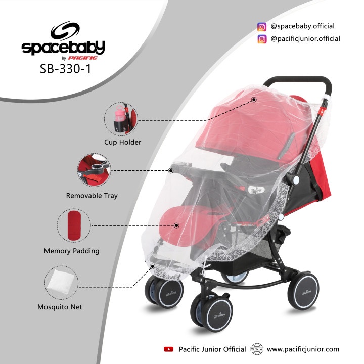 SPACEBABY Baby Stroller SB 330-1 SPACE BABY SB 330-1 Kereta Dorong Bayi Bisa Hadap Depan Belakang