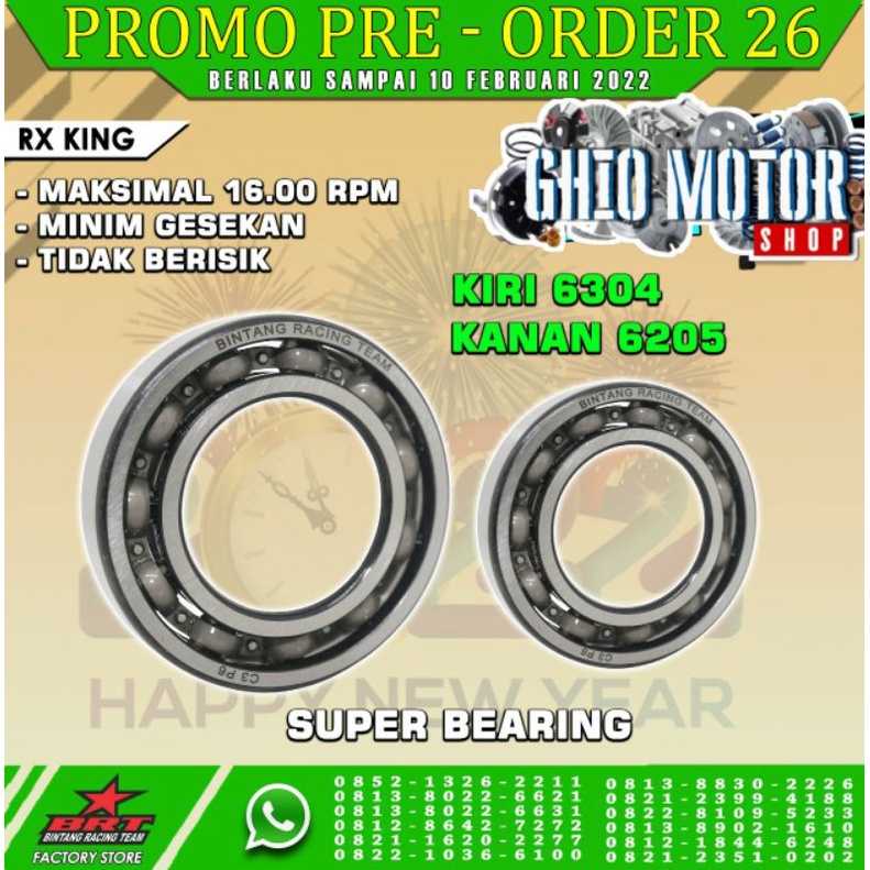 BEARING KRUK AS BRT TIGER /KLX 150 BERING STANG SEHER/LAHER STANG SEHER KLX / LAKHER STANG PISTON KLX BRT