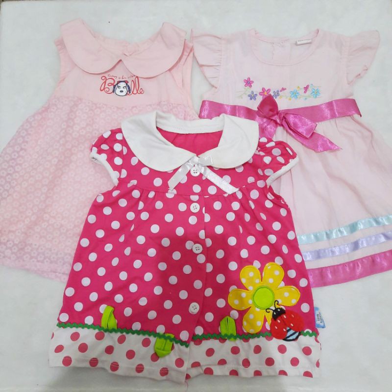 Preloved Dress Bayi pink/ Dress Bayi Murah