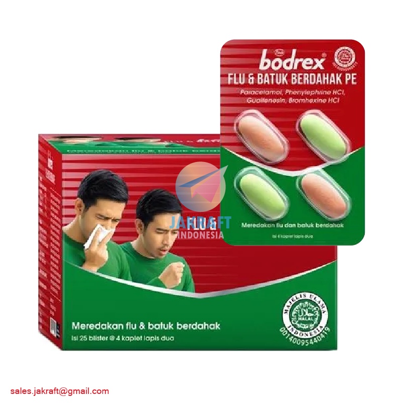 Jual (4 Tablet) BODREX Flu & Batuk Berdahak PE Obat Flu Dan Batuk ...