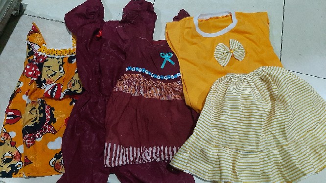 Dress Renda Anak Bahan Rayon Dress Batik Bayi