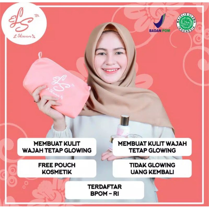 SKIN CARE Cream Pemutih Wajah GLOWING Kosmetik Kecantikan Wanita Bedak Krim Farma Spc 5 &10%