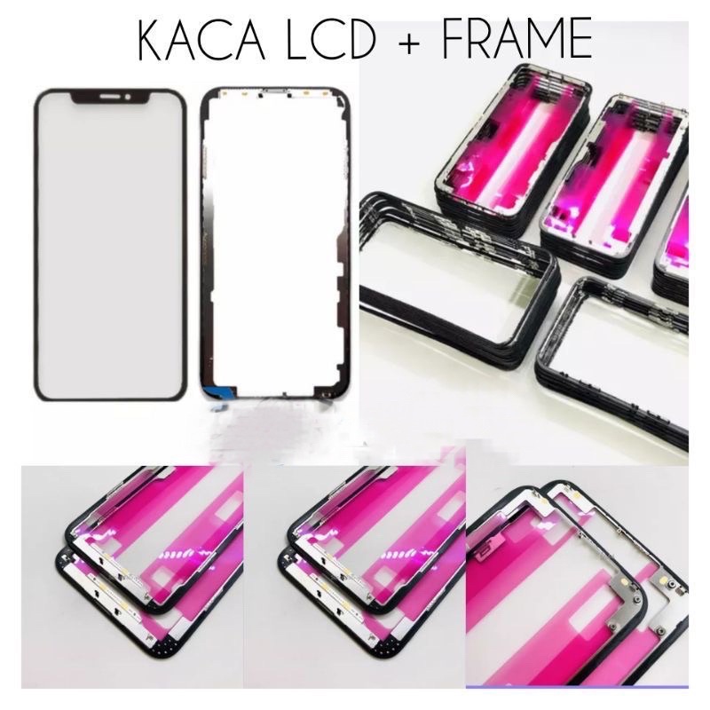 KACA LCD KACA DEPAN + FRAME + LEM OCA IPHONE 6S ORIGINAL
