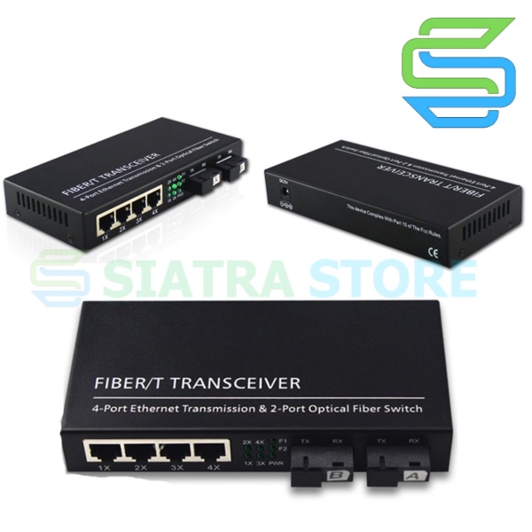 Media Converter 2 FO 4 Gigabit LAN / 2 Port FO 4 Port Gigabit LAN