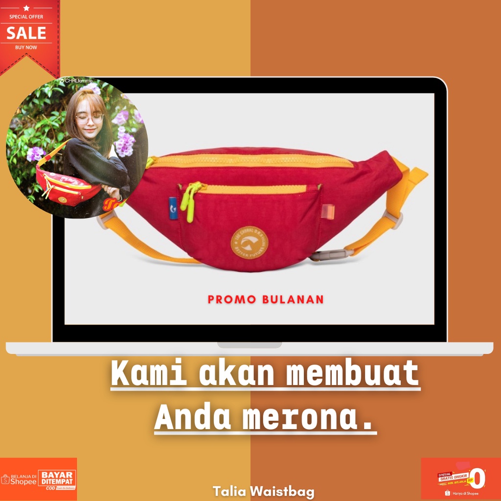Waistbag Original 100%-Bag Pria Wanita-Talia Waistbag Choral Femme Tas Selempang Weistbag WanitaI9H1