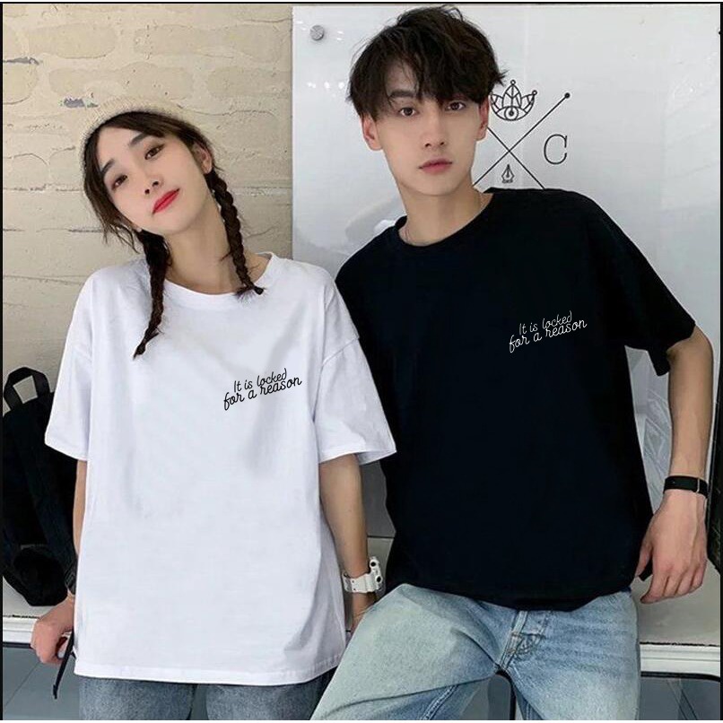 MYSTIQUE.ID-BAJU KAOS COUPLE IT IS LOCKED FOR A REASON T-SHIRT LUCU DAN AESTHETIC