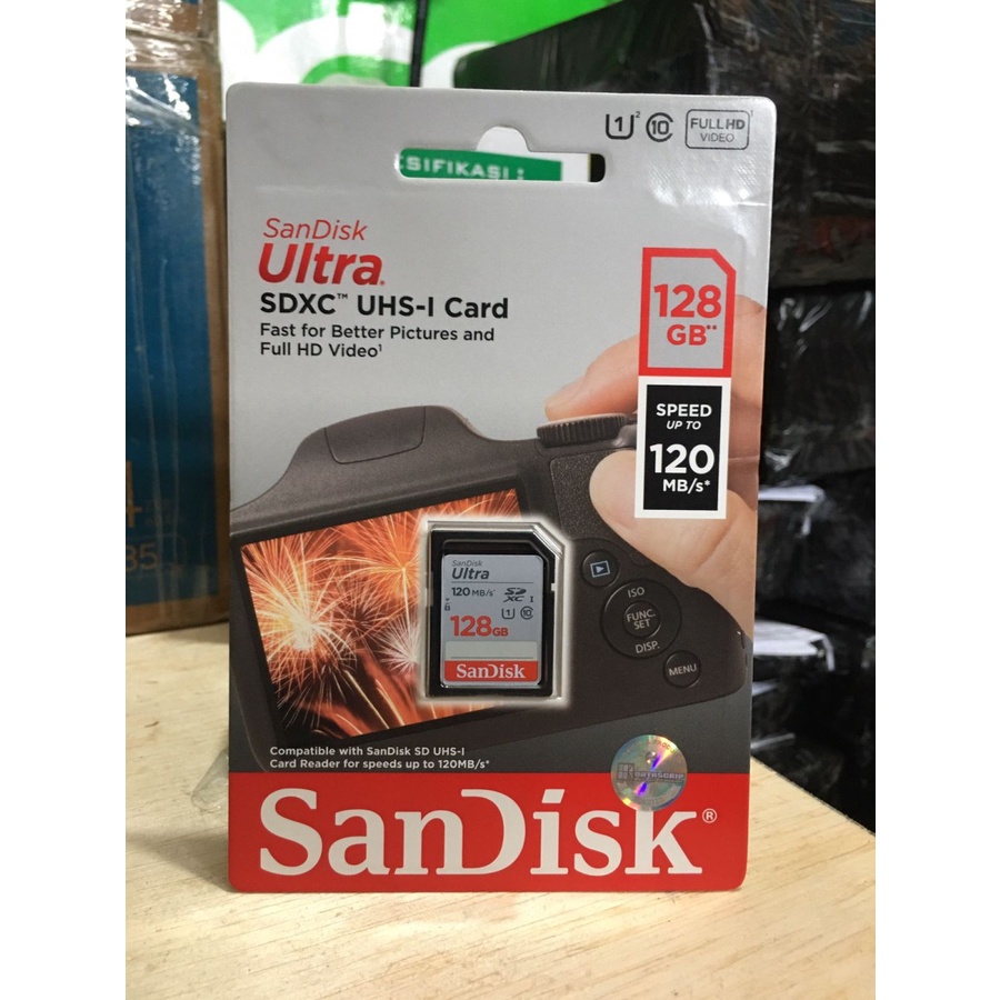 SD CARD SANDISK 128 GB 120MB/S