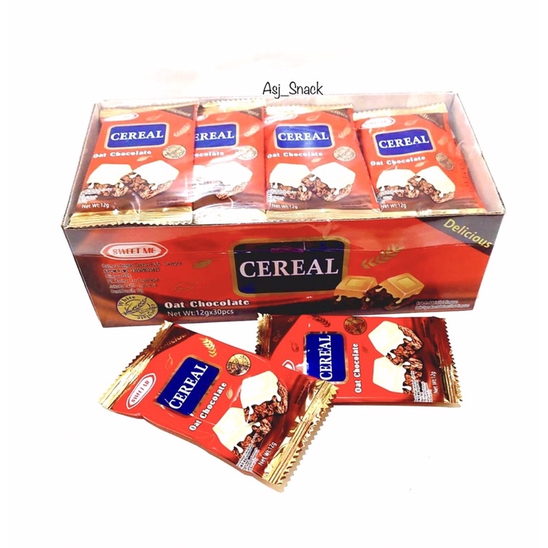 

Cereal Oat Chocolate Sweet Me, Oatmeal Dengan Cokelat Putih Sweetme ( 30 pcs x 12g )