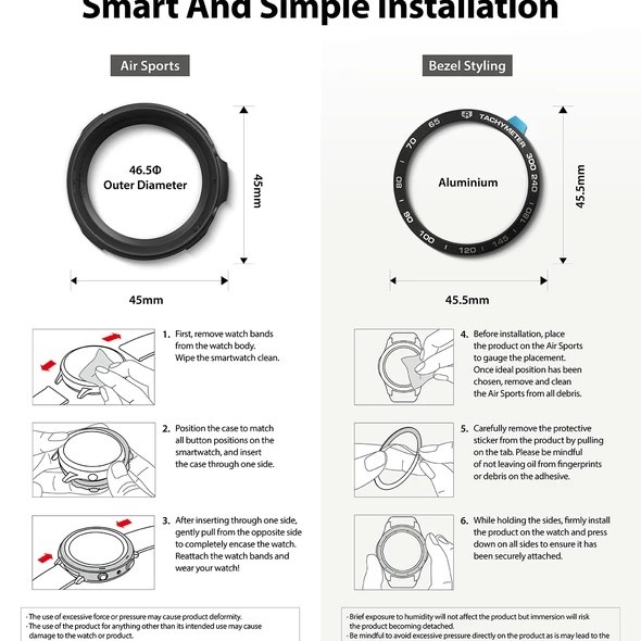 Ringke Combo Pack Air Sports Plus Bezel Styling Samsung Galaxy Watch 3