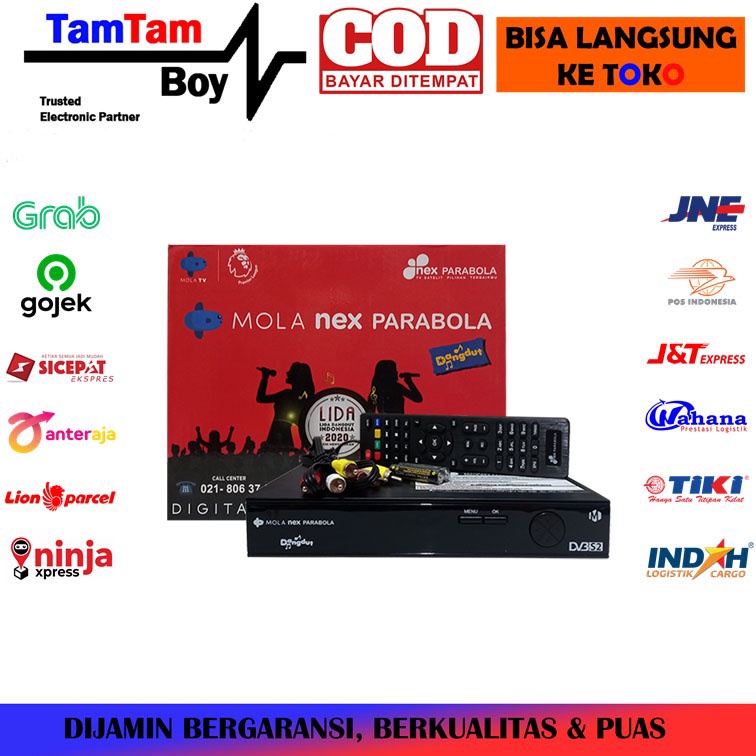 Receiver Parabola Mola Nex Parabola HD Merah Hybrid C Band Ku band