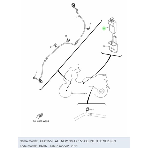 COMMUNICATION CONT CCU NEW NMAX CON ASLI ORI YAMAHA B6Y H5810 04