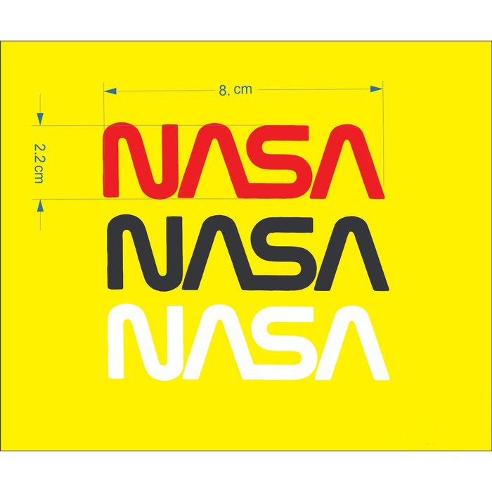 Stiker NASA Logo Cutting Sticker logotype untuk aksesoris Mobil Motor By ADN