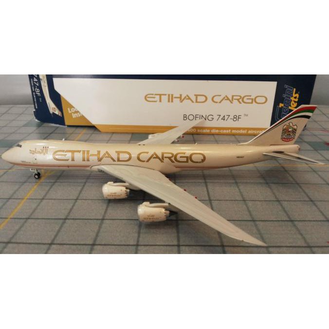 ***COD** Diecast Pesawat Etihad Cargo B747-8F Gemini Jets 1:400
