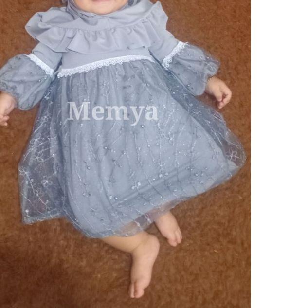 ♢ Gamis aqiqah bayi perempuan brukat  brokat  tulle  tile , baju muslim pesta anak Newborn terbaru ❄