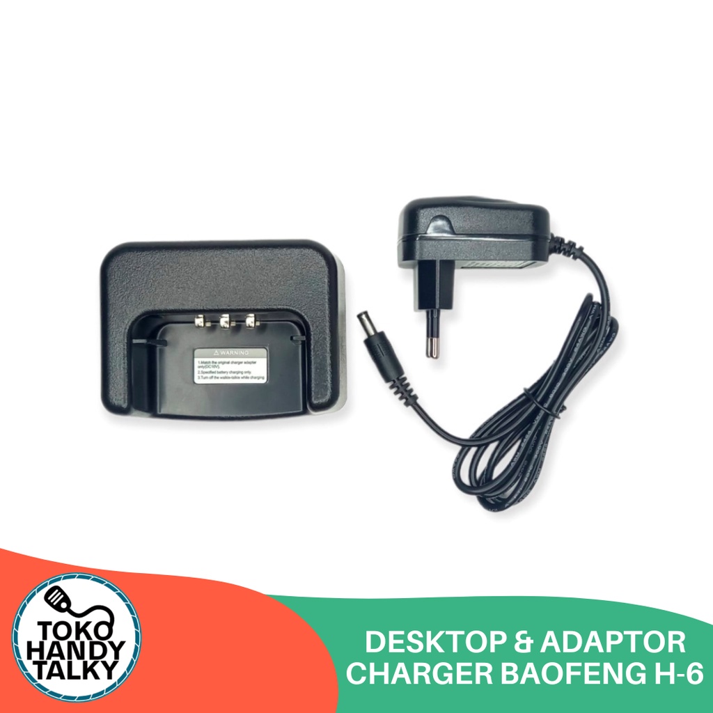 ADAPTOR DESKTOP CHARGER HT BF-H6 BAOFENG H6 CASAN BATTERY BF-1001000 CH1801