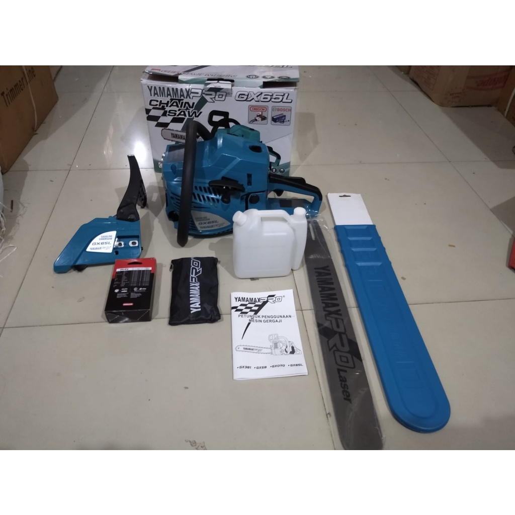 PROMO RAMADHAN !!!! Gergaji Mesin Senso Bensin Chainsaw Mini Potong Kayu Bar 22 inch JLD tools YUKIDO