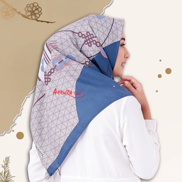 NUNAYA SCARF - SCARLETT JILBAB MOTIF SEGI EMPAT