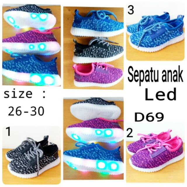 Sepatu anak lampu sepatu murah yeezy d69-119 sepatu lampu murah dan terbaru