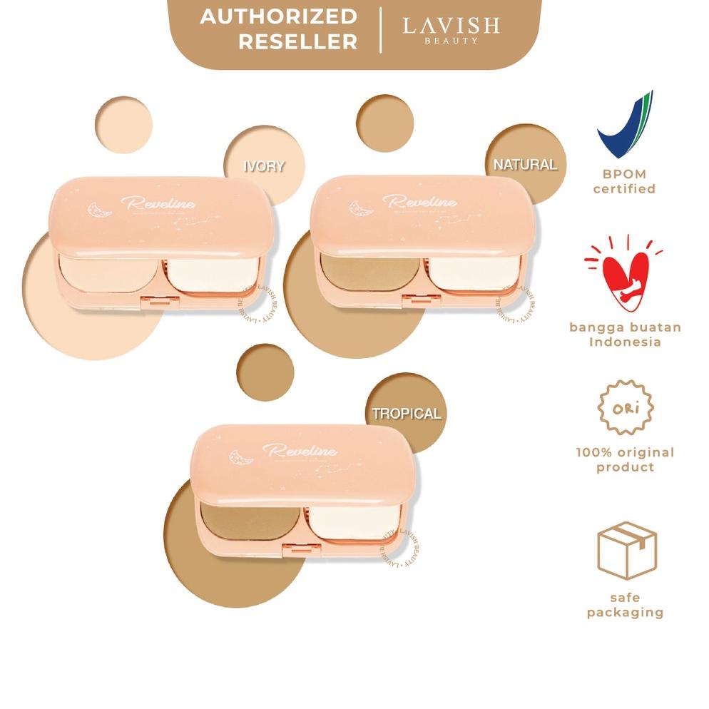 Reveline Brightening Two Way Cake Bedak New Packaging Ivory // Natural // Tropical (14Gr)