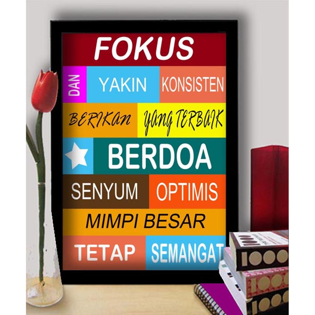 Jual Hiasan Dinding Poster Pigura Motivasi Kode 029 Ukuran 30x40cm