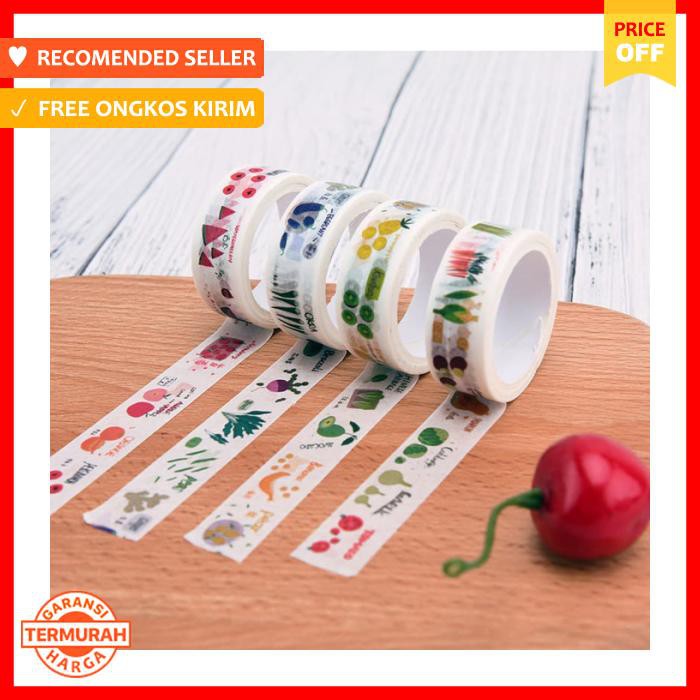 

Masking Tape Fruits And Vegetables / Isolasi Hias Dan Dekorasi - Selotip & Double Tape