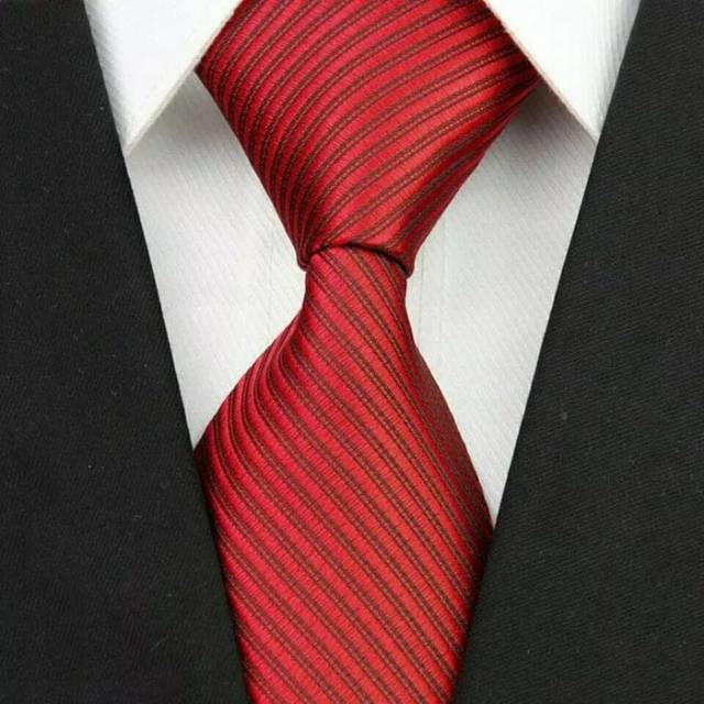  Dasi  motif salur warna  merah  maroon 3 inchi Shopee Indonesia