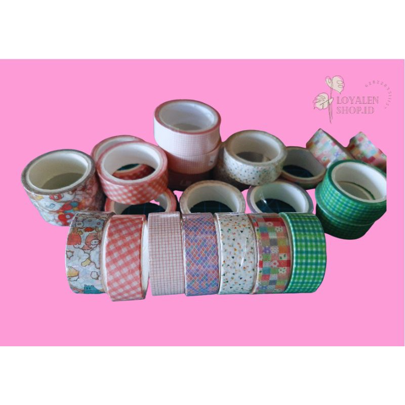 

15mmx5m Washi Tape Lucu Pita Perekat Dekoratif Selotip Untuk Stiker DIY Alat Tulis Sekolah