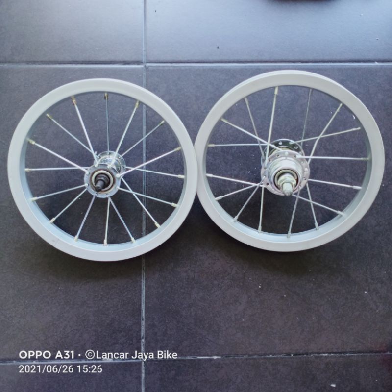 Full set rims velg 12 inch sepeda anak / balance bike untuk depan atau belakang