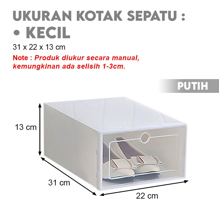 Kotak Sepatu Lipat Transparan Serbaguna Shoes Storage Box Organizer Rak Sepatu Plastik Premium GOSHOP88