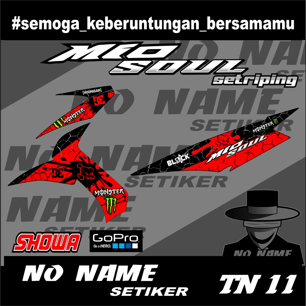 Sticker Striping Mio Soul (tn11) Stiker Setriping Semi Full-Variasi Motor Keren