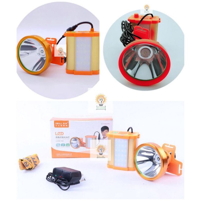 Senter Kepala Headlamp 50 Watt + 30 Watt Aki Bank Nyalah Super terang&amp; Lama