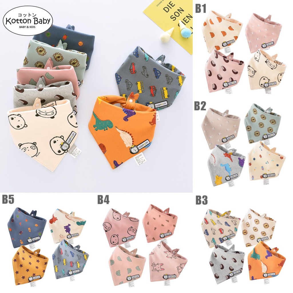 [4pcs] Premium BIB SLABBER BAYI SET CELEMEK TATAKAN LIUR ANAK NMD B catalog