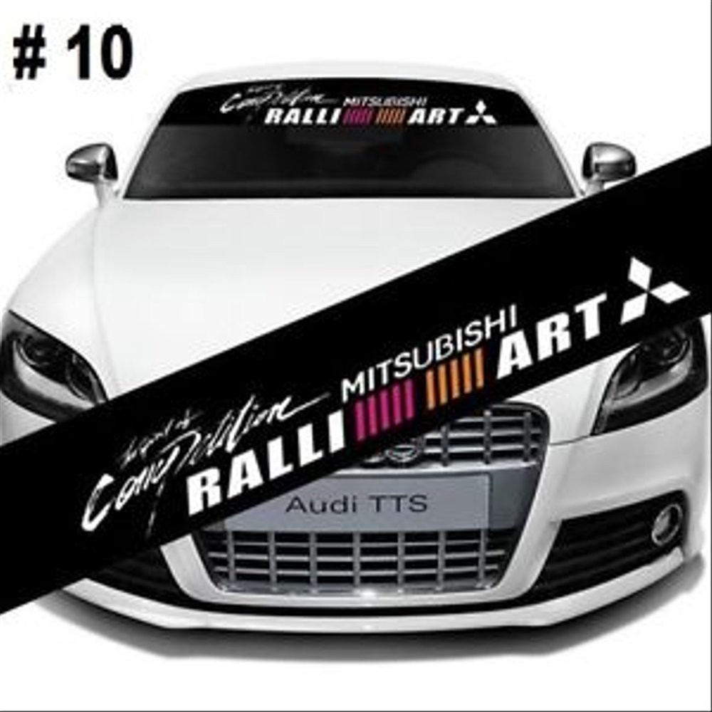 cutting sticker stiker kaca mobil depan visor Windshield racing rally art