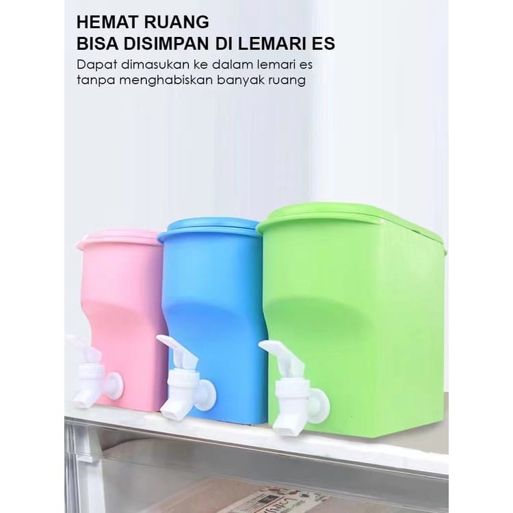 [MURAH] dispenser kulkas tempat air minum 3.5liter container kulkas