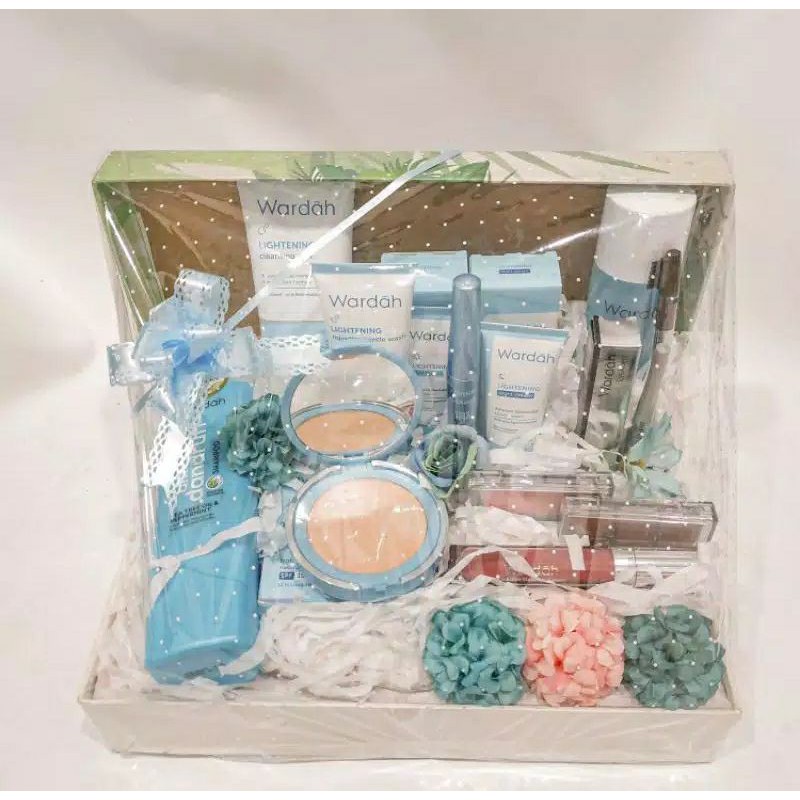 paket seserahan wardah lightening termurah/hias mahar lamaran nikah/hantaran pernikahan unik